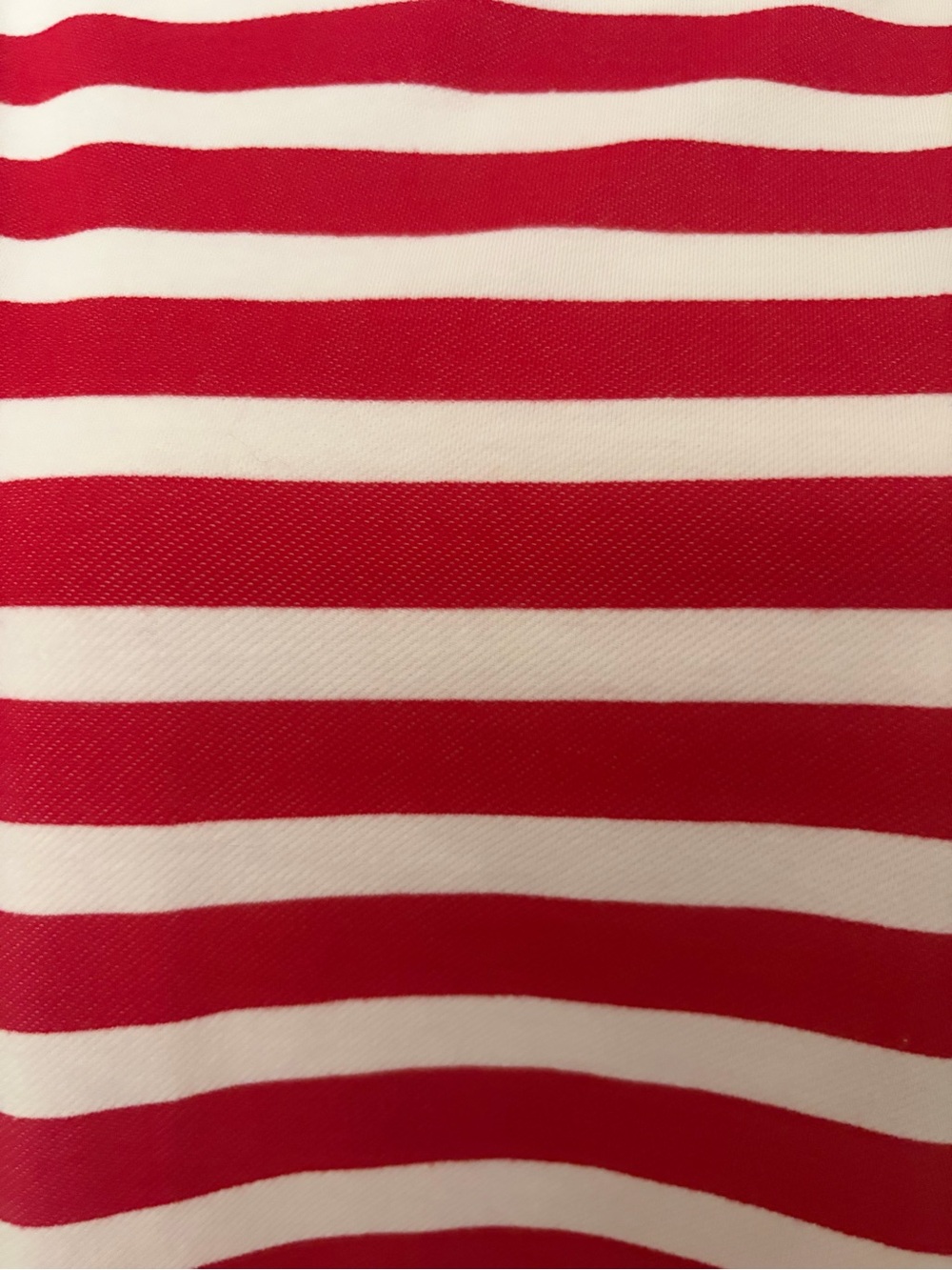 Liz Claiborne Red and Cream Striped Tee - Picture 2 of 5
